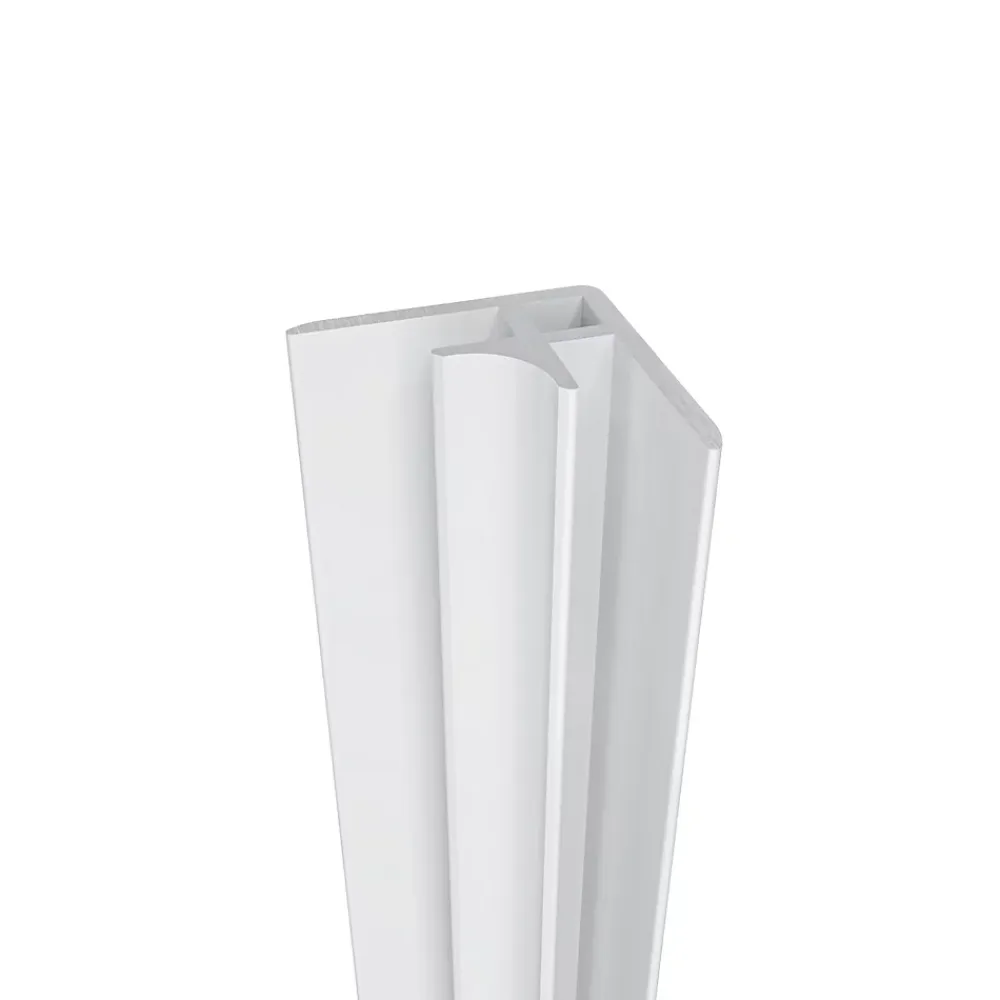 Panneau Mural De Salle De Bains|AICA Sanitaire Lot de 2 panneaux muraux de douche blanc mural aluminium avec 3 profiles - L.100 x L.120 x H.210 cm - Étanche,facile à nettoyer