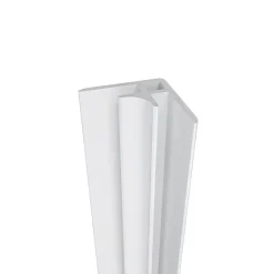 AICA Sanitaire Lot de 2 panneaux muraux de douche Ivoire mural aluminium avec 3 profiles - L.90 x L.100 x H.210 cm - Étanche,facile à nettoyer