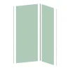 Vente-unique Lot de 2 panneaux muraux de douche vert clair en aluminium avec profilés - L90 x L120 x H210 cm - ITZIAR