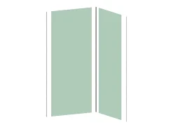 Vente-unique Lot de 2 panneaux muraux de douche vert clair en aluminium avec profilés - L90 x L120 x H210 cm - ITZIAR