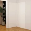 Panneau Mural De Salle De Bains|AICA Sanitaire Lot de 2 panneaux muraux de douche blanc mural aluminium avec 3 profiles - L.100 x L.100 x H.210 cm - Étanche,facile à nettoyer