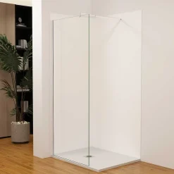 Panneau Mural De Salle De Bains|AICA Sanitaire Lot de 2 panneaux muraux de douche blanc mural aluminium avec 3 profiles - L.100 x L.100 x H.210 cm - Étanche,facile à nettoyer