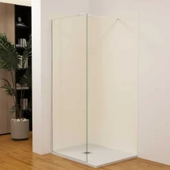Panneau Mural De Salle De Bains|AICA Sanitaire Lot de 2 panneaux muraux de douche Ivoire mural aluminium avec 3 profiles - L.90 x L.120 x H.210 cm - Étanche,facile à nettoyer