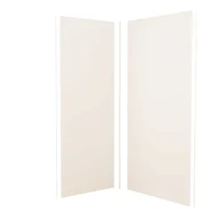 Panneau Mural De Salle De Bains|AICA Sanitaire Lot de 2 panneaux muraux de douche Ivoire mural aluminium avec 3 profiles - L.90 x L.120 x H.210 cm - Étanche,facile à nettoyer