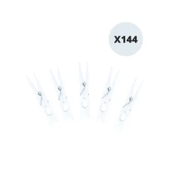 MSV Lot de 144 pinces à linge plastique géantes