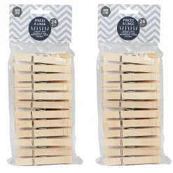 Etendoir À Linge| Lot de 48 pinces à linge en bois