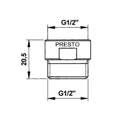 Presto Lot de 2 régulateurs de débit 6L/min MF G1/2" pour douche
