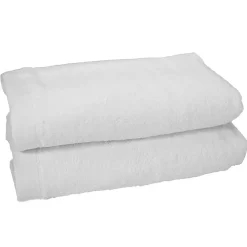 Sensei Maison Lot de 2 serviettes de toilette 500 g/m² Blanc 50x90 cm STUDIO