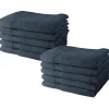 Serviette De Toilette|Todays Tools Lot de 10 serviettes de Toilette TODAY 50x90 cm 100% Coton - Denim