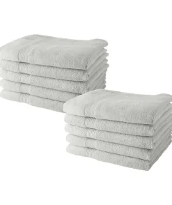 Serviette De Toilette|Todays Tools Lot de 10 serviettes de Toilette TODAY 50x90 cm 100% Coton - Craie