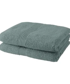 Serviette De Toilette|Todays Tools Lot de 2 serviettes de toilette TODAY 50x90 cm 100% Coton - Celadon