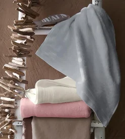 Tradilinge Lot de 2 Serviettes De Toilette Unies et Colorées (50x100 cm - Ficelle)