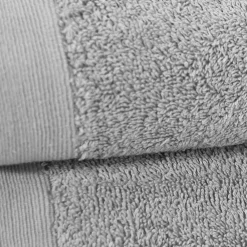 Serviette De Toilette|Sensei Maison Lot de 2 serviettes de toilette 500 g/m² Gris Perle 50x90 cm STUDIO