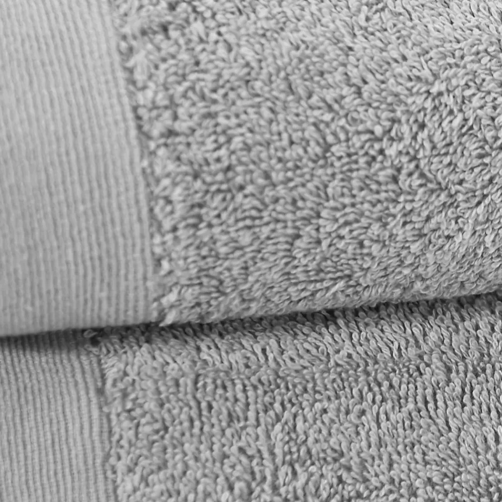 Serviette De Toilette|Sensei Maison Lot de 2 serviettes de toilette 500 g/m² Gris Perle 50x90 cm STUDIO