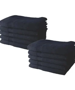 Serviette De Toilette|Todays Tools Lot de 10 serviettes de Toilette TODAY 50x90 cm 100% Coton - Navy