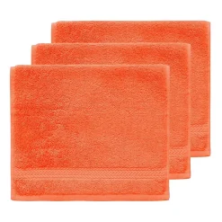 Sensei Maison Lot de 3 serviettes invité 550 g/m² Corail 30x50 cm LUXURY