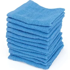 Serviette De Toilette|Linnea Lot de 12 serviettes invité 30x30 cm ALPHA bleu Turquoise
