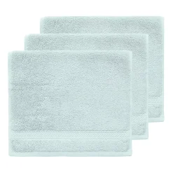 Sensei Maison Lot de 3 serviettes invité 550 g/m² Bleu Arctic 30x50 cm LUXURY
