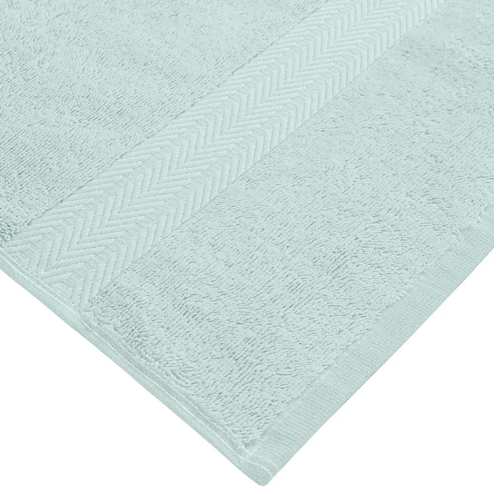 Sensei Maison Lot de 3 serviettes invité 550 g/m² Bleu Arctic 30x50 cm LUXURY