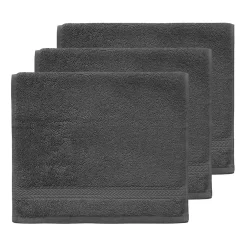 Sensei Maison Lot de 3 serviettes invité 550 g/m² Anthracite 30x50 cm LUXURY