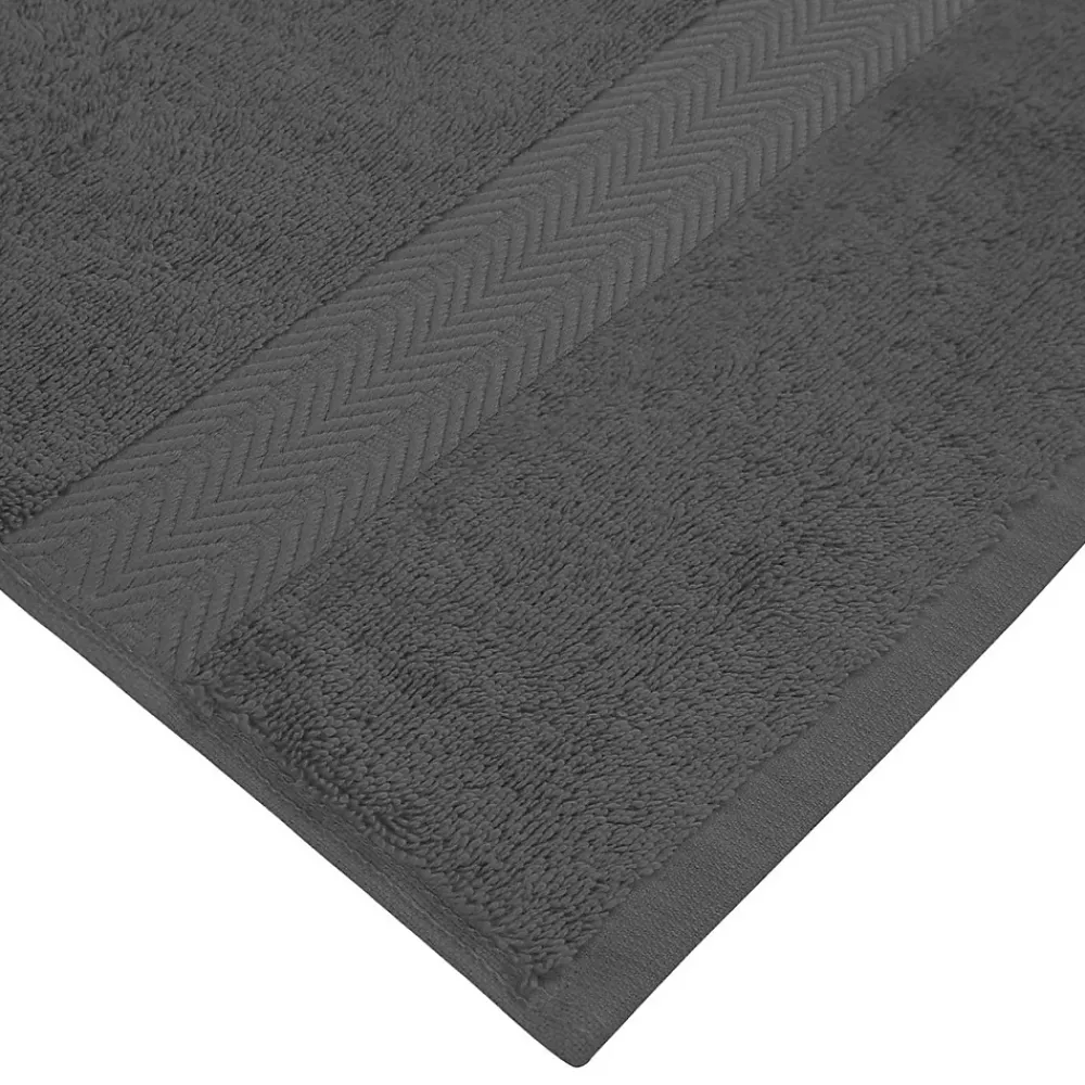 Sensei Maison Lot de 3 serviettes invité 550 g/m² Anthracite 30x50 cm LUXURY