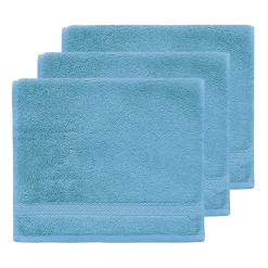 Serviette De Toilette|Sensei Maison Lot de 3 serviettes invité 550 g/m² Cobalt 30x50 cm LUXURY