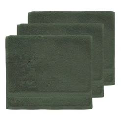 Sensei Maison Lot de 3 serviettes invité 550 g/m² Eucalyptus 30x50 cm LUXURY
