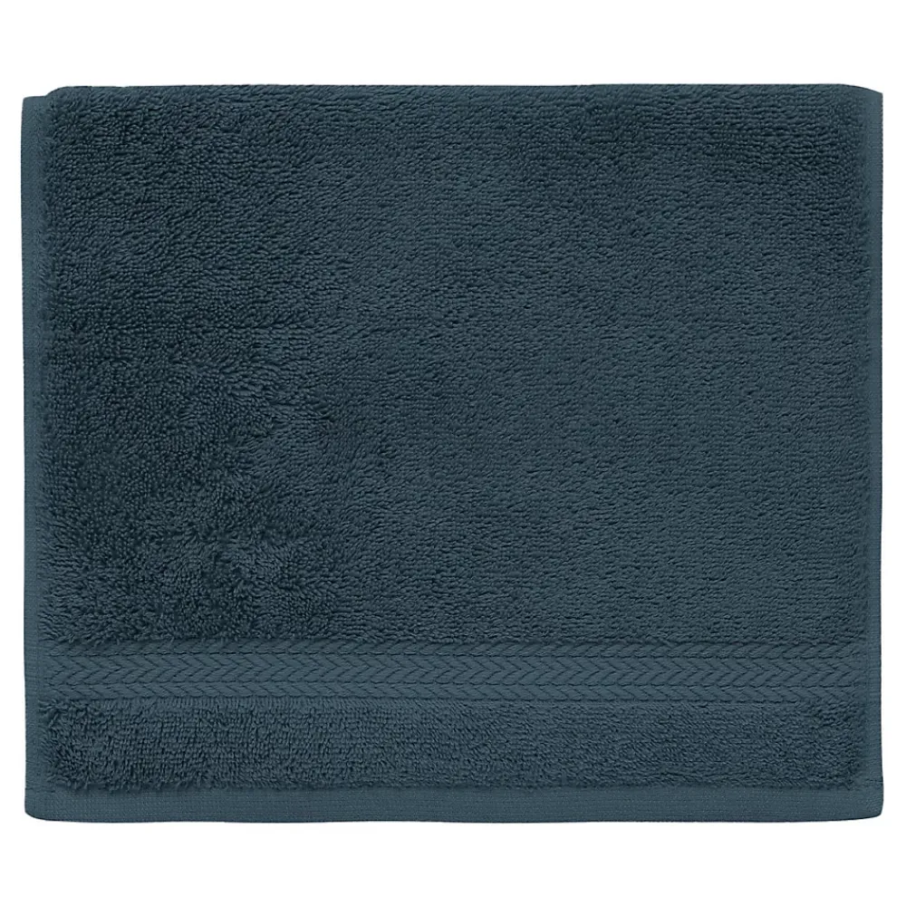 Serviette De Toilette|Sensei Maison Lot de 3 serviettes invité 550 g/m² Denim 30x50 cm LUXURY