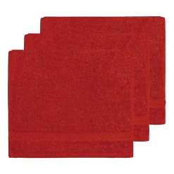 Sensei Maison Lot de 3 serviettes invité 550 g/m² Rubis 30x50 cm LUXURY