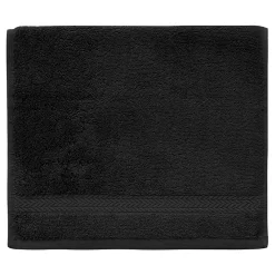 Serviette De Toilette|Sensei Maison Lot de 3 serviettes invité 550 g/m² Noir 30x50 cm LUXURY