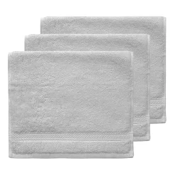 Sensei Maison Lot de 3 serviettes invité 550 g/m² Gris Perle 30x50 cm LUXURY