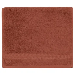 Serviette De Toilette|Sensei Maison Lot de 3 serviettes invité 550 g/m² Terracota 30x50 cm LUXURY