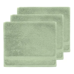 Serviette De Toilette|Sensei Maison Lot de 3 serviettes invité 550 g/m² Sauge 30x50 cm LUXURY