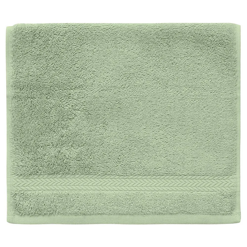 Serviette De Toilette|Sensei Maison Lot de 3 serviettes invité 550 g/m² Sauge 30x50 cm LUXURY