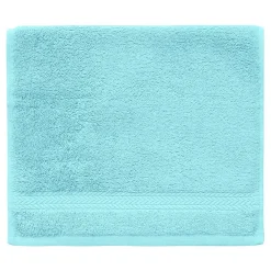 Sensei Maison Lot de 3 serviettes invité 550 g/m² Bleu Turquoise 30x50 cm LUXURY