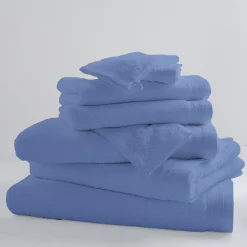 Serviette De Bain|Tradilinge Lot de 2 Serviettes Invités Unies et Colorées (33x50 cm - Violet)