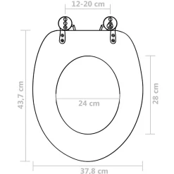 Abattant Wc|Helloshop26 Lot de deux sièges abattants WC mdf