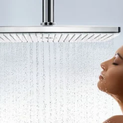 Colonne De Douche Encastrable|Hansgrohe Lot robinet douche encastré thermostatique Ecostat Square + Douche de tête Raindance E 240 fixation plafond