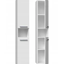 Topeshop LUANA - Meuble salle de bain 2 portes - Dimensions 31x30x174 cm - Colonne rangement SDB