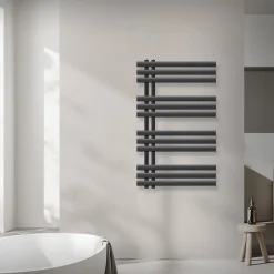 Sèche-Serviettes Mixte|Luxebath Radiateur de Salle de Bain Iron EM 600x1000 mm Anthracite Raccord Central