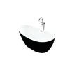 Sanita MAYA - Baignoire ilot - Noir - 80x170x68cm