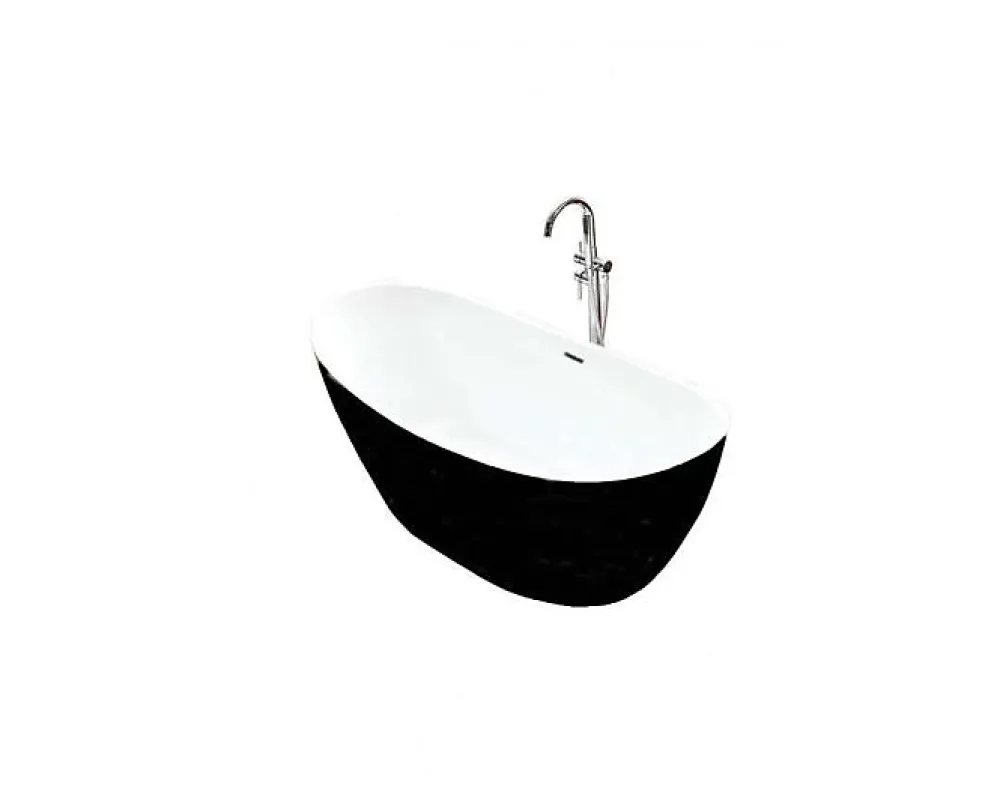 Sanita MAYA - Baignoire ilot - Noir - 80x170x68cm