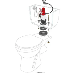 Chasse D'Eau|Wirquin Mécanisme de chasse d'eau double chasse 3L/6L MW2 + câble