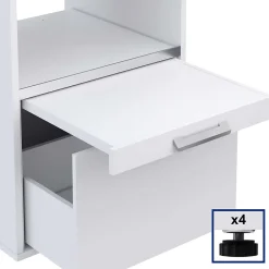 T-Bath Meuble armoire pour machine à laver 67,2x144cm blanc