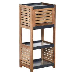 Etagère Salle De Bains|Tendance Meuble bas de rangement 1 porte en acacia