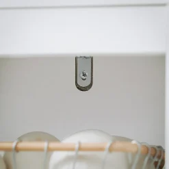 Sobuy Meuble Bas de Salle de Bain avec Corbeille à Linge, Armoire Toilette, BZR122-W,