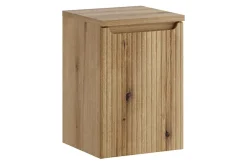 Armoire De Salle De Bains|Furnidea Meuble bas de salle de bain 40 cm avec panier à linge et plan NOVA chêne Coast Evoke