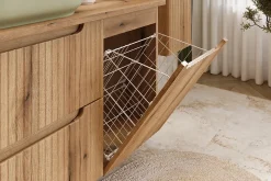Armoire De Salle De Bains|Furnidea Meuble bas de salle de bain 40 cm avec panier à linge et plan NOVA chêne Coast Evoke