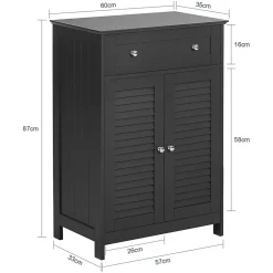 Sobuy Meuble Bas de Salle de Bain avec Tiroir, Buffet Commode, FRG238-DG,