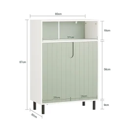Armoire De Salle De Bains|Sobuy Meuble Bas de Salle de Bain Meuble de Rangement avec 2 Portes, BZR138-GR,